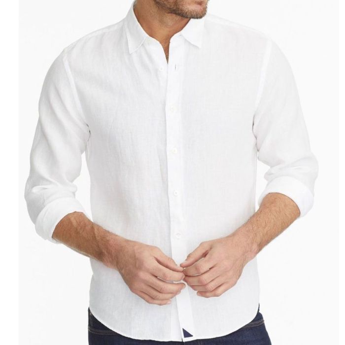 Mens White Dress Shirt Black Buttons A Classic and Stylish Choice