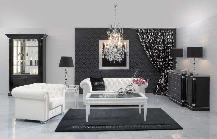 How to decor a black and white room