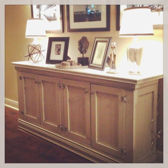 How to decorate a dining room credenza