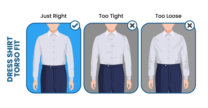 How a men's dress shirt should fit