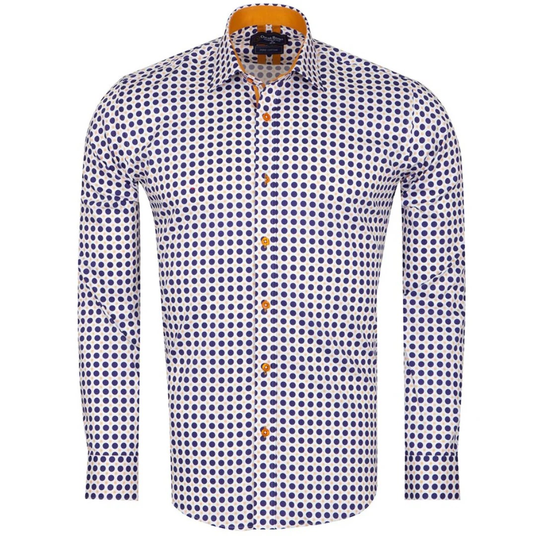 Blue grey mens dress shirt