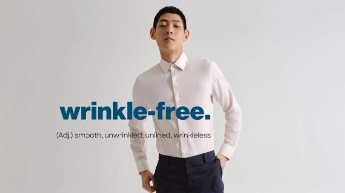 Wrinkle free men's dress shirts